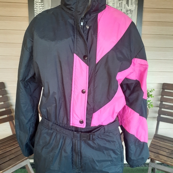 Women's Vintage 80's One Piece Snow Ski Overall Size 14 - Picture 10 of 15